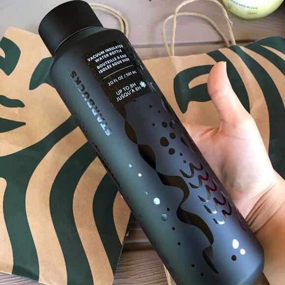 Starbucks Handbags - NWT STARBUCKS MERMAID MATTE BLACK BOTTLE
